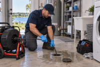 Emergency Plumbing in Montverde for a sewage backup affecting a bathroom drain in a Central Florida home