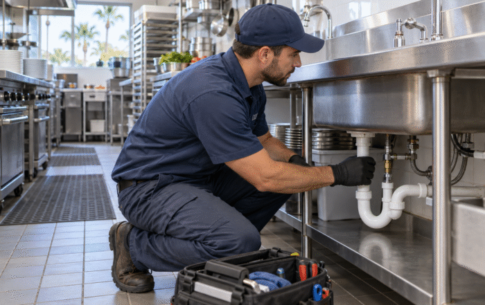 Commercial Plumbing in Ocoee maintenance for a local restaurant sink and office restroom plumbing system