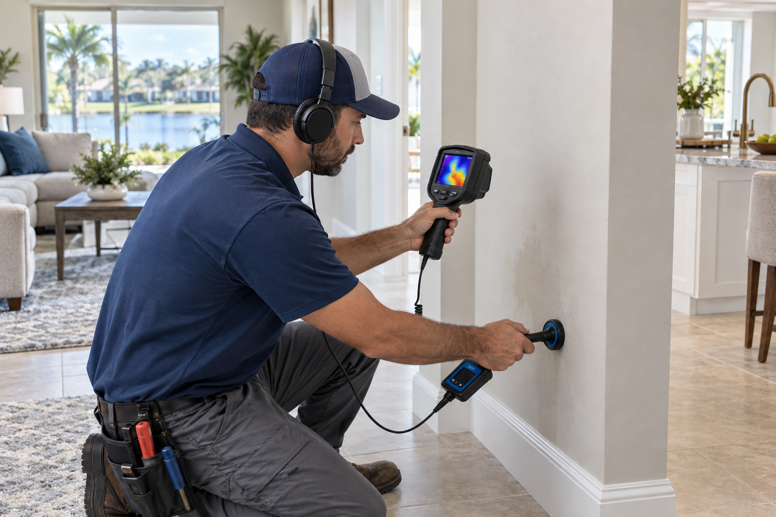 Leak Detection in Oakland: Find Hidden Plumbing Leaks Leak Detection in Oakland plumber checking a water meter for signs of a hidden plumbing leak